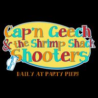 Retro Captain Geech And The Shrimp Shack Shooters Daily At Party Pier Sustainable Bucket Hat