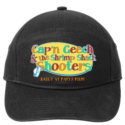 Retro Captain Geech And The Shrimp Shack Shooters Daily At Party Pier 7-Panel Snapback Hat