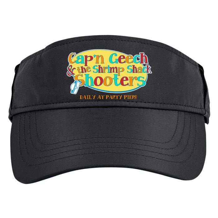 Retro Captain Geech And The Shrimp Shack Shooters Daily At Party Pier Adult Drive Performance Visor