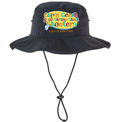 Retro Captain Geech And The Shrimp Shack Shooters Daily At Party Pier Bucket Hat