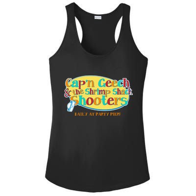 Retro Captain Geech And The Shrimp Shack Shooters Daily At Party Pier Ladies PosiCharge Competitor Racerback Tank