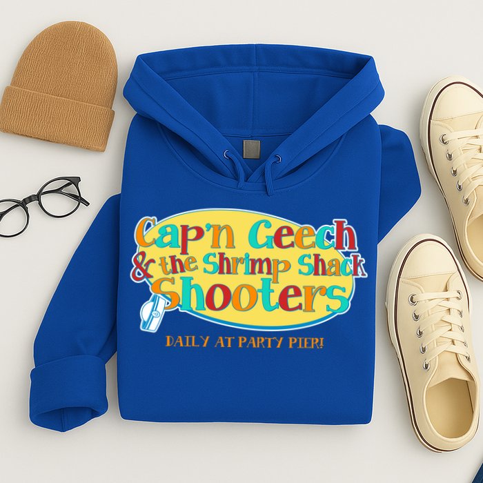 Retro Captain Geech And The Shrimp Shack Shooters Daily At Party Pier Hoodie