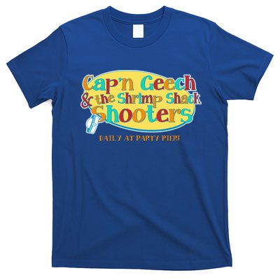 Retro Captain Geech And The Shrimp Shack Shooters Daily At Party Pier T-Shirt