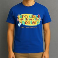 Retro Captain Geech And The Shrimp Shack Shooters Daily At Party Pier T-Shirt