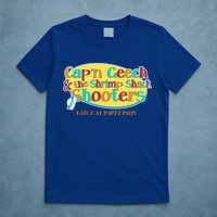 Retro Captain Geech And The Shrimp Shack Shooters Daily At Party Pier T-Shirt