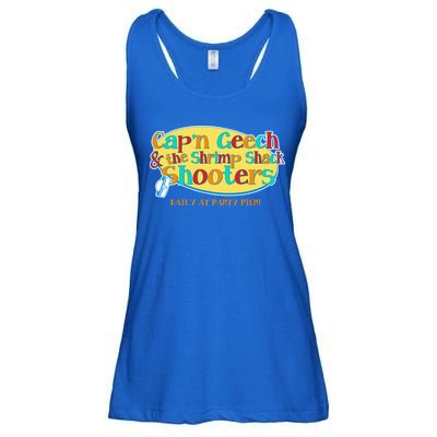 Retro Captain Geech And The Shrimp Shack Shooters Daily At Party Pier Ladies Essential Flowy Tank