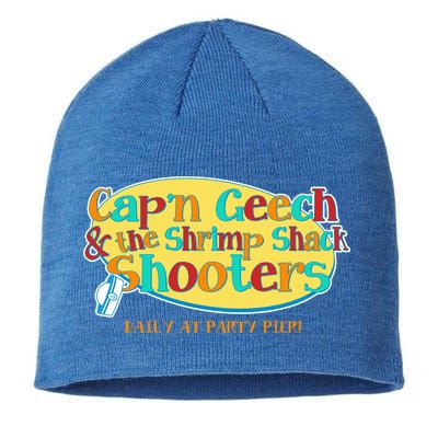 Retro Captain Geech And The Shrimp Shack Shooters Daily At Party Pier Sustainable Beanie