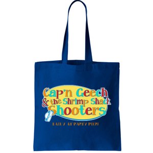 Retro Captain Geech And The Shrimp Shack Shooters Daily At Party Pier Tote Bag