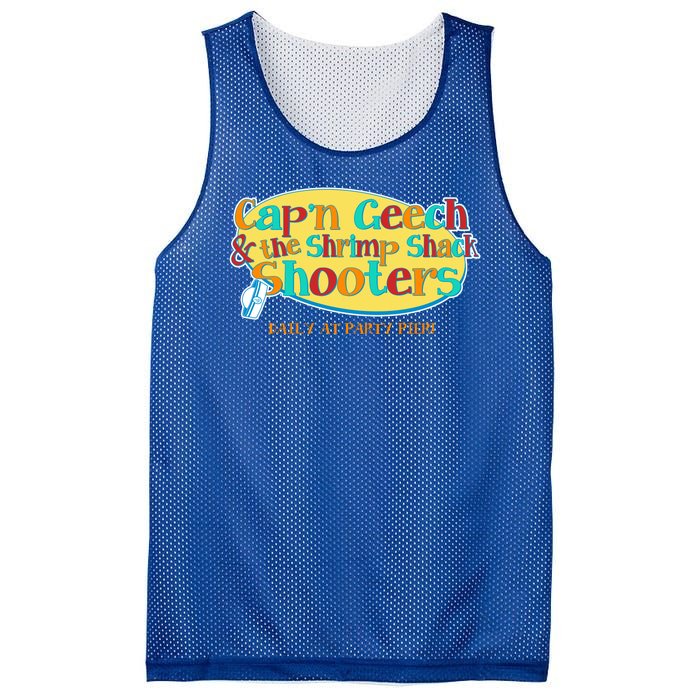 Retro Captain Geech And The Shrimp Shack Shooters Daily At Party Pier Mesh Reversible Basketball Jersey Tank