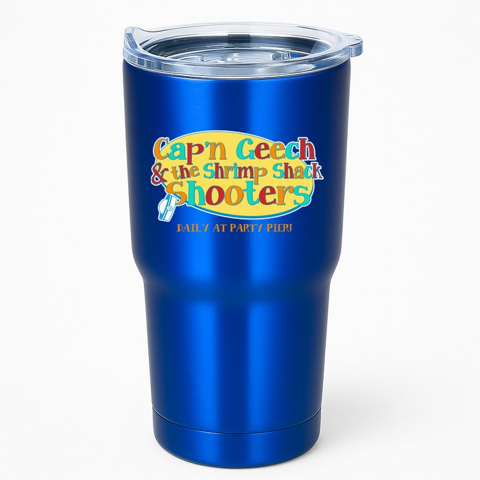 Retro Captain Geech And The Shrimp Shack Shooters Daily At Party Pier Tumbler