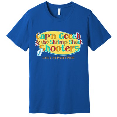 Retro Captain Geech And The Shrimp Shack Shooters Daily At Party Pier Premium T-Shirt