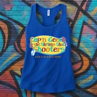 Retro Captain Geech And The Shrimp Shack Shooters Daily At Party Pier Womens Tank Top