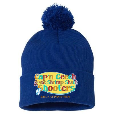 Retro Captain Geech And The Shrimp Shack Shooters Daily At Party Pier Pom Pom 12in Knit Beanie