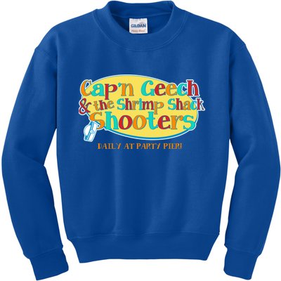 Retro Captain Geech And The Shrimp Shack Shooters Daily At Party Pier Kids Sweatshirt