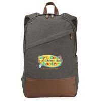 Retro Captain Geech And The Shrimp Shack Shooters Daily At Party Pier Cotton Canvas Backpack