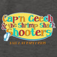 Retro Captain Geech And The Shrimp Shack Shooters Daily At Party Pier Vector Backpack