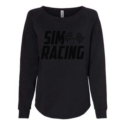 Race Car Gaming Racer Simulation Sim Racing Womens California Wash Sweatshirt