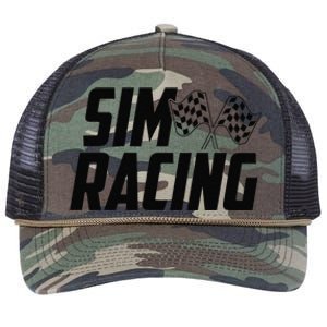 Race Car Gaming Racer Simulation Sim Racing Retro Rope Trucker Hat Cap