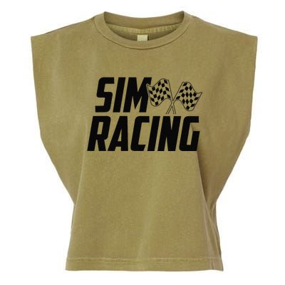 Race Car Gaming Racer Simulation Sim Racing Garment-Dyed Women's Muscle Tee