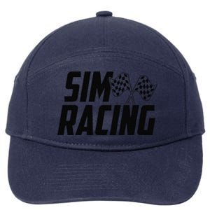 Race Car Gaming Racer Simulation Sim Racing 7-Panel Snapback Hat