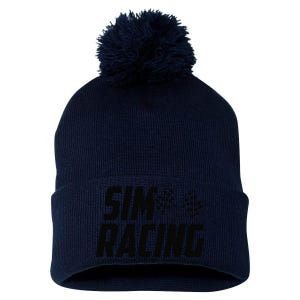 Race Car Gaming Racer Simulation Sim Racing Pom Pom 12in Knit Beanie