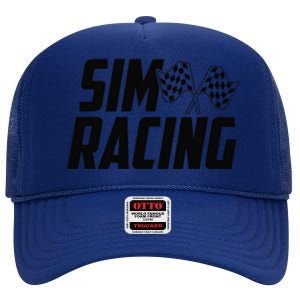 Race Car Gaming Racer Simulation Sim Racing High Crown Mesh Back Trucker Hat