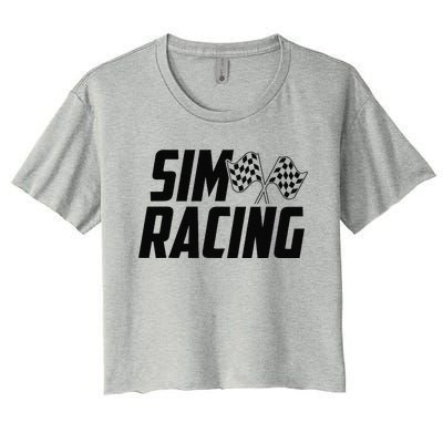 Race Car Gaming Racer Simulation Sim Racing Women's Crop Top Tee