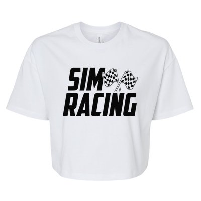 Race Car Gaming Racer Simulation Sim Racing Bella+Canvas Jersey Crop Tee