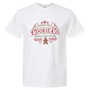 Retro Christmas Gingerbread Bakery North Pole Cookie Cool Gift Garment-Dyed Heavyweight T-Shirt