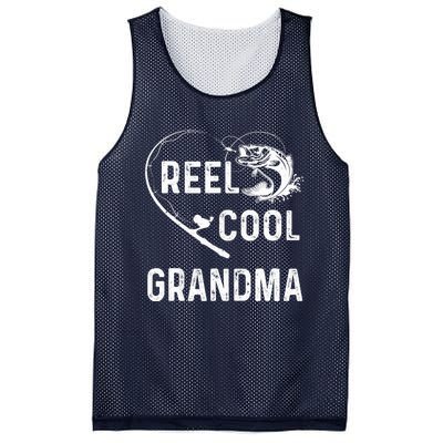 Reel Cool Grandma Retro Fishing Lover For Mothers Day Mesh Reversible Basketball Jersey Tank