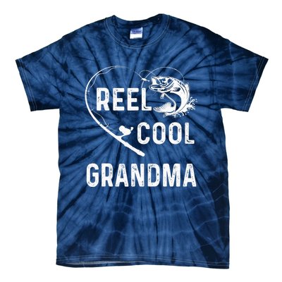 Reel Cool Grandma Retro Fishing Lover For Mothers Day Tie-Dye T-Shirt