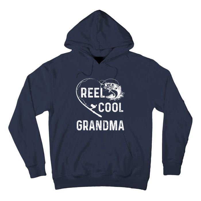 Reel Cool Grandma Retro Fishing Lover For Mothers Day Tall Hoodie