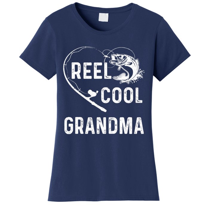 Reel Cool Grandma Retro Fishing Lover For Mothers Day Women's T-Shirt