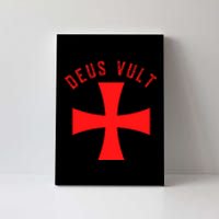 Roman Catholic Gift Deus Vult Crusader Cross Canvas