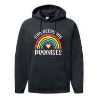 Rainbow Christian God Keeps His Promises Bible Noah Performance Fleece Hoodie