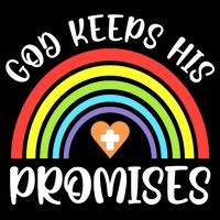 Rainbow Christian God Keeps His Promises Bible Noah Cooling Performance Crew T-Shirt