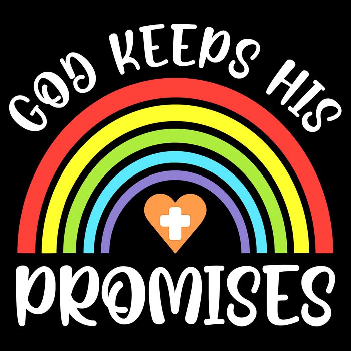 Rainbow Christian God Keeps His Promises Bible Noah Cooling Performance Crew T-Shirt