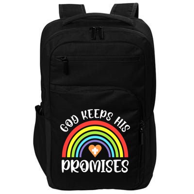 Rainbow Christian God Keeps His Promises Bible Noah Impact Tech Backpack