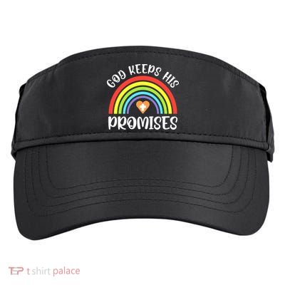 Rainbow Christian God Keeps His Promises Bible Noah Adult Drive Performance Visor