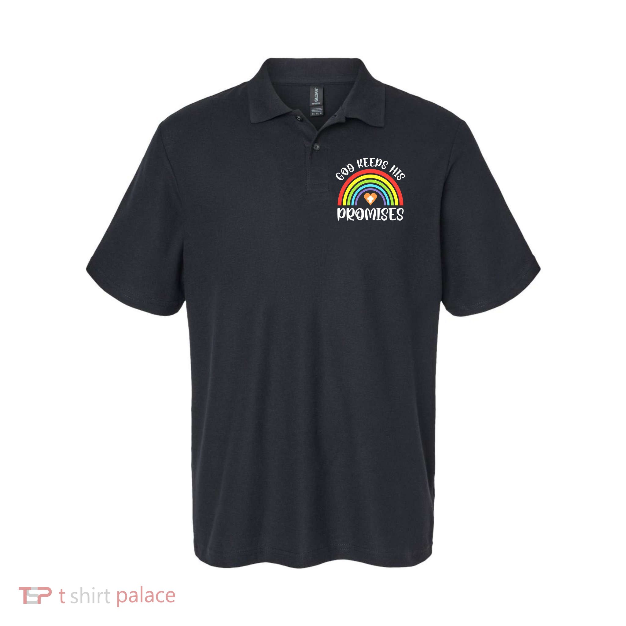Rainbow Christian God Keeps His Promises Bible Noah Polo