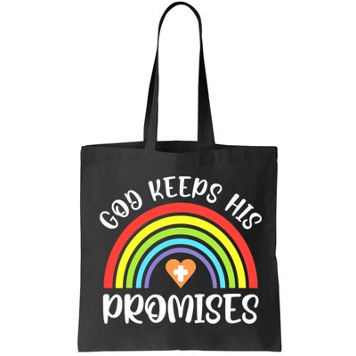 Rainbow Christian God Keeps His Promises Bible Noah Bag
