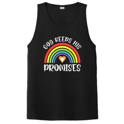 Rainbow Christian God Keeps His Promises Bible Noah PosiCharge Competitor Tank