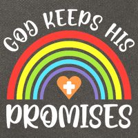 Rainbow Christian God Keeps His Promises Bible Noah Cotton Canvas Backpack
