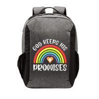 Rainbow Christian God Keeps His Promises Bible Noah Vector Backpack