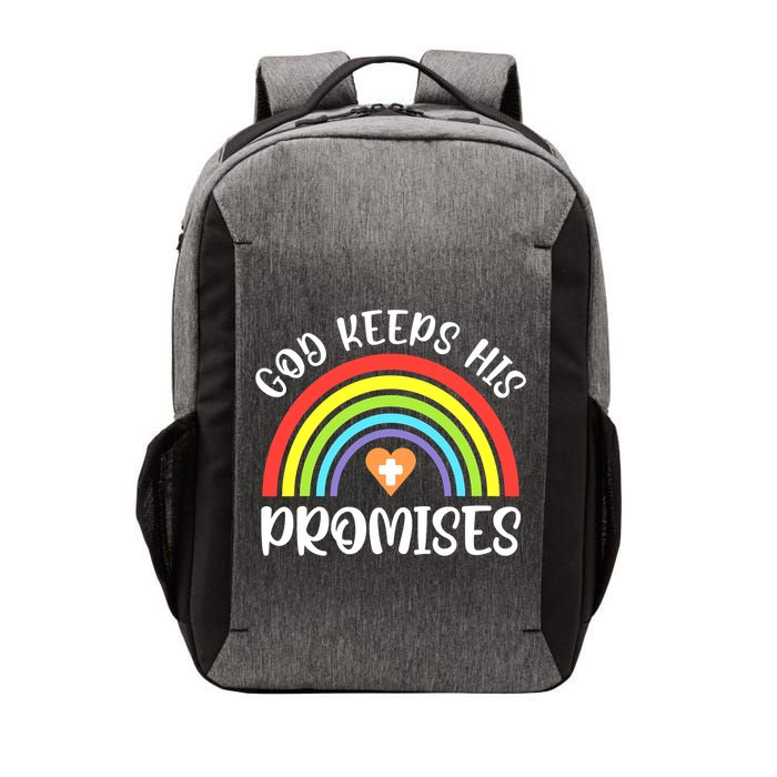 Rainbow Christian God Keeps His Promises Bible Noah Vector Backpack
