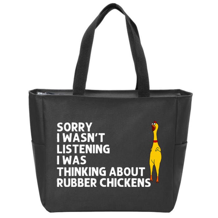 Rubber Chicken Gift Rubber Chicken Costume Zip Tote Bag