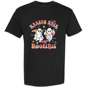 Retro Cute Ghost Halloween Hair Stylist Making Hair Bootiful Garment-Dyed Heavyweight T-Shirt