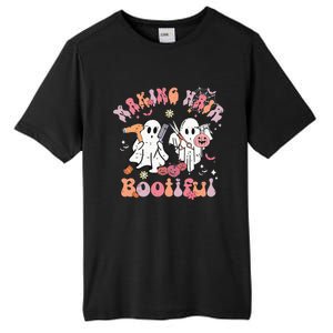 Retro Cute Ghost Halloween Hair Stylist Making Hair Bootiful Tall Fusion ChromaSoft Performance T-Shirt