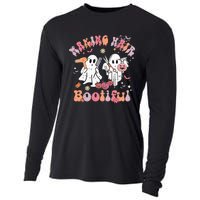 Retro Cute Ghost Halloween Hair Stylist Making Hair Bootiful Cooling Performance Long Sleeve Crew