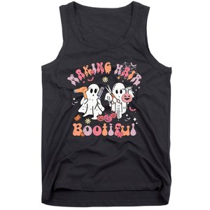 Retro Cute Ghost Halloween Hair Stylist Making Hair Bootiful Tank Top